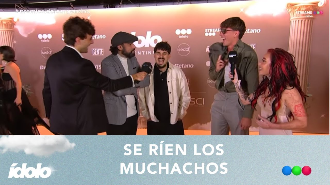 No paran de reirse: Lucas Rodr&iacute;guez, Rober Galati y Marcos Giles - Premios &Iacute;dolo Argentina