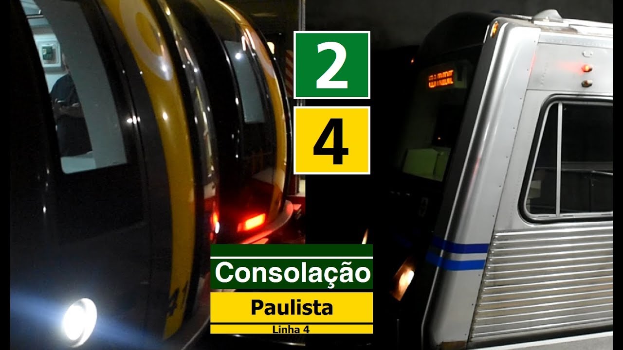 Metrô SP e ViaQuatro | Trens nas estações Consolação e Paulista