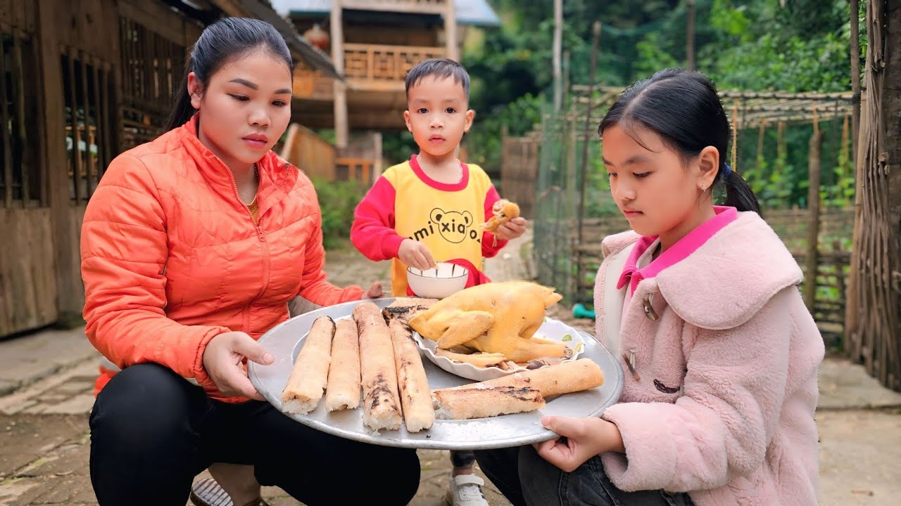 Weekend Bamboo Rice Meal | Family Gathers to Make Bamboo Rice While the Kids Are Off School
