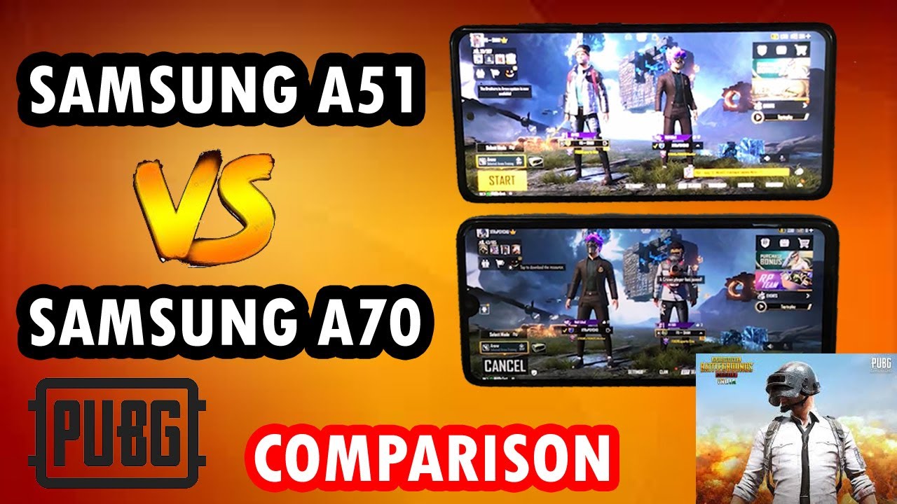 Samsung A51 vs Samsung A70 | PUBG TEST | Speed Test Comparison