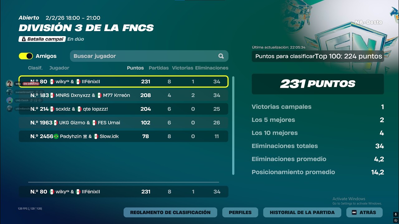 FNCS Division 3 #240fps #i713700f #rtx5060