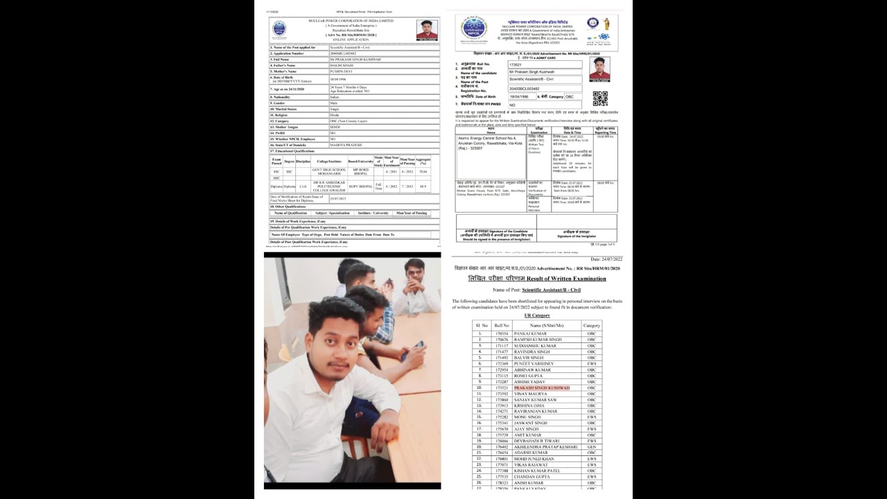 npcil scientific assistant b ( civil ) | written | interview | details  | rawatbhata npcil #npcil