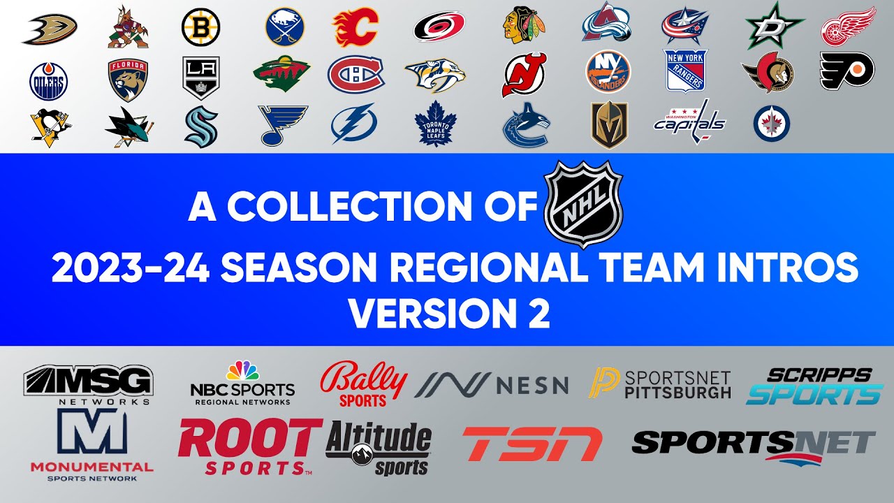 A Collection of NHL 2023-24 Season Regional Team Intros V2