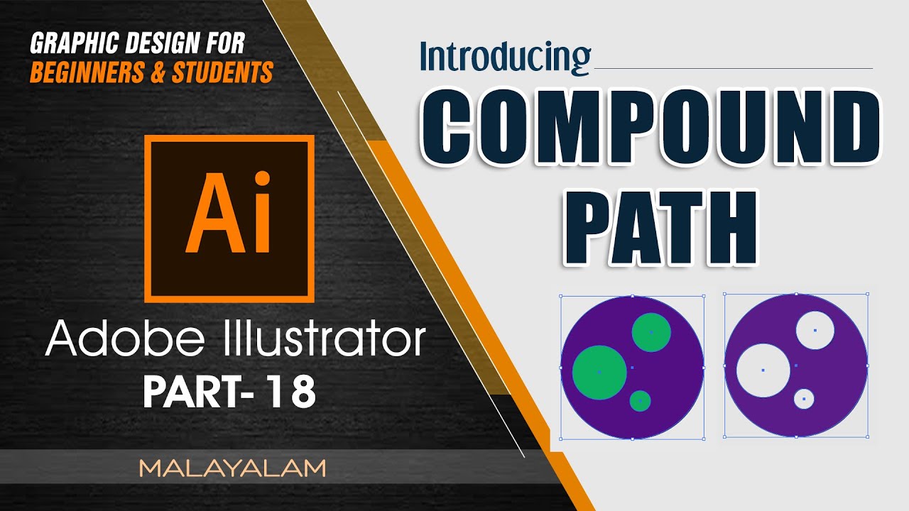 Составной контур | Учебник по малаялам в Adobe Illustrator, часть 18