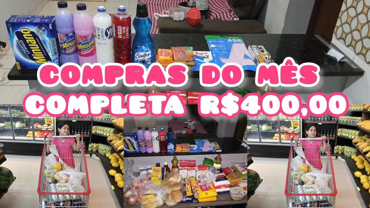 🛒COMPRAS DE SUPERMERCADO/ FAZENDO COMPRAS DO MÊS DE FEVEREIRO/ MOSTREI VALORES 💰