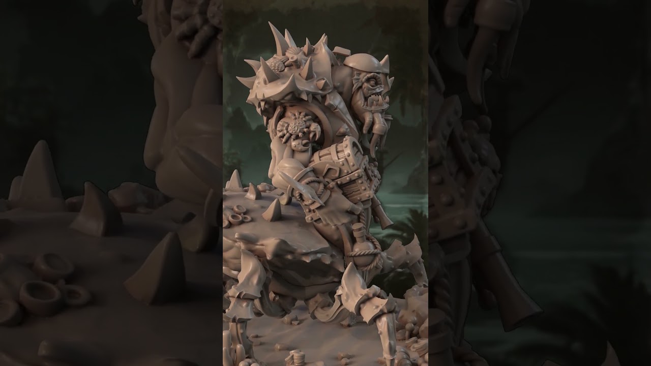 Crab Pirate with Hook #miniatures #fantasyminiatures #dndmonster