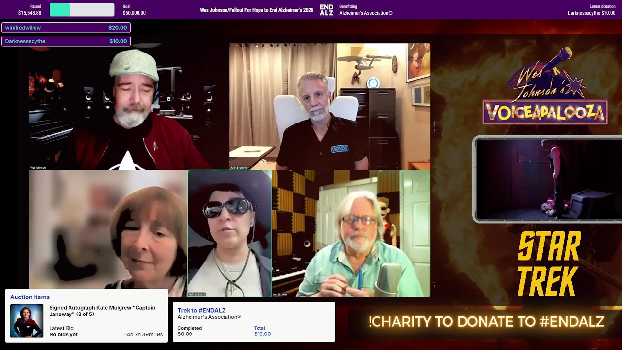 Star Trek to #ENDALZ !charity with Wes Johnson