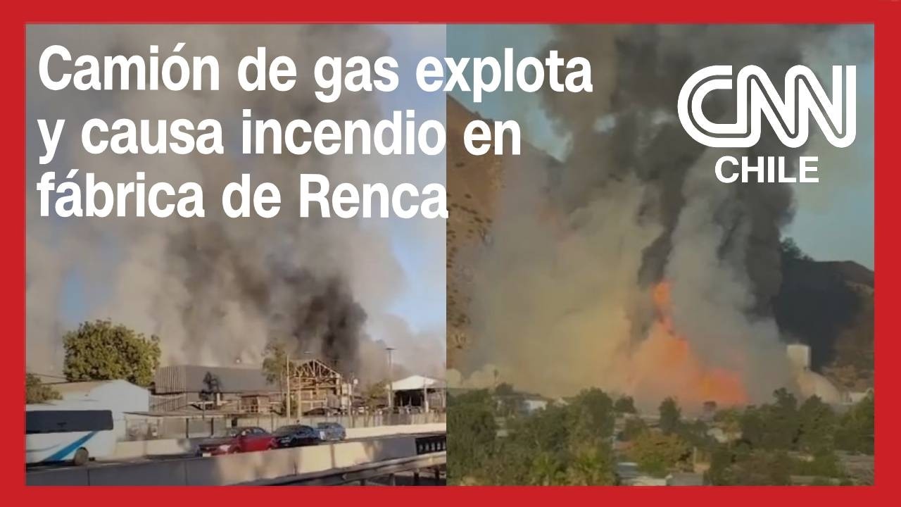 Incendio en Renca: Choque de autos causa explosión de camión en fabrica de la comuna