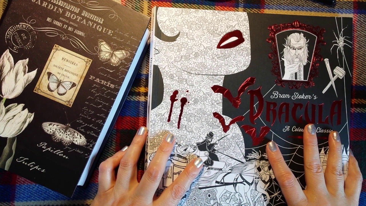 ASMR | Coloring Dracula Book! Plus Whisper and Gum Chewing Ramble Chat