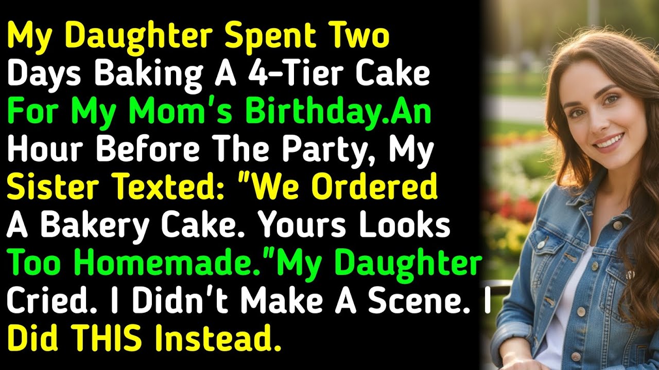 My Daughter Spent Two Days Baking A 4-Tier Cake For My Mom's Birthday.An Hour Before The Party, M...