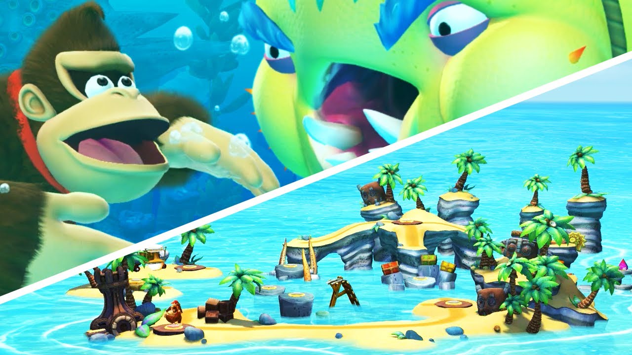 Donkey Kong Country: Tropical Freeze - World 4: Sea Breeze Cove - No Damage 100% Walkthrough