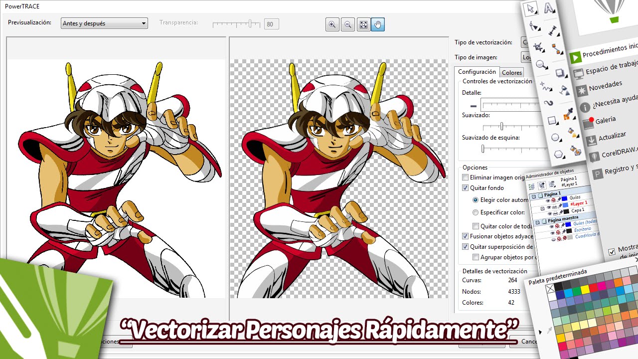 Vectorizar Personajes Rápidamente y con Alta Calidad en Corel Draw.