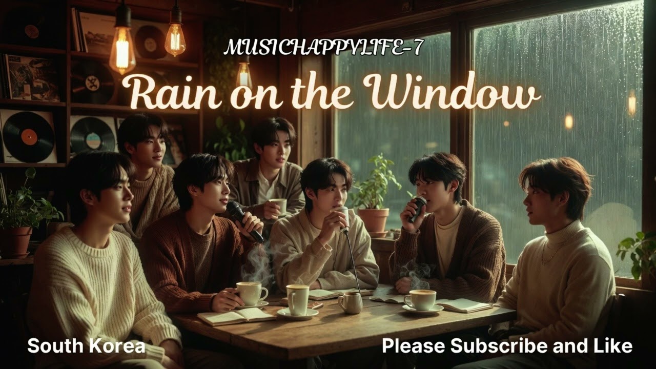 Rain on My Window MUSICHAPPYLIFE-AI #케이팝 #케이팝음악#글로벌뮤직 #고양이일상#루라다패밀리#로파이카페