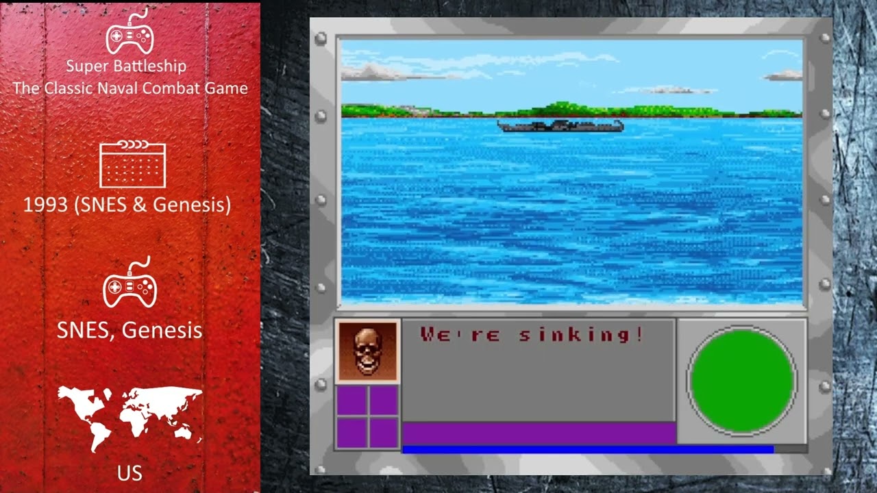 Console Strategy Tactics Games of 1993 - Super Battleship The Classic Naval Combat Game