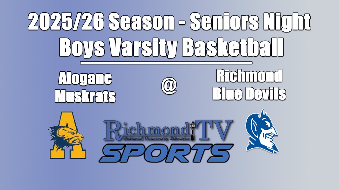 RTV Sports: Boys Varsity Basketball - Seniors Night - Algonac Muskrats at Richmond Blue Devils