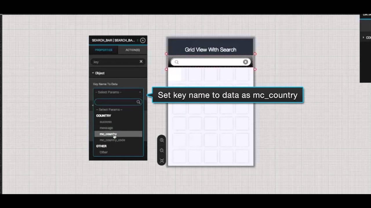 How to configure Grid View with Search Bar