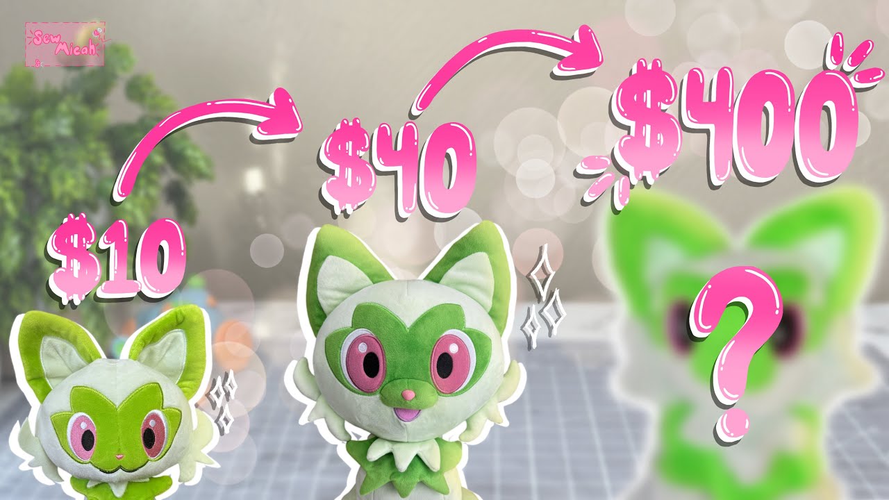 Can my $400 DIY beat OFFICIAL Sprigatito plushies?! | Buy vs DIY!
