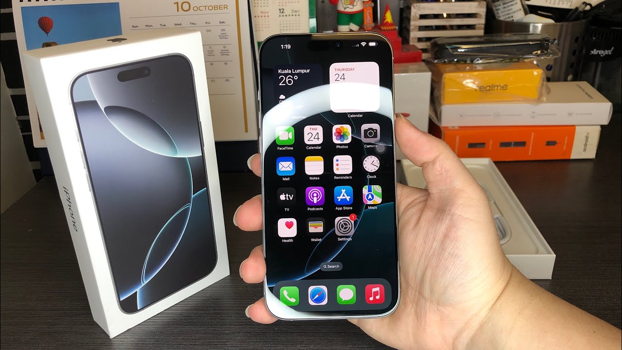 Apple iPhone 16 Pro Max Unboxing + First Boot Up (White Titanium)