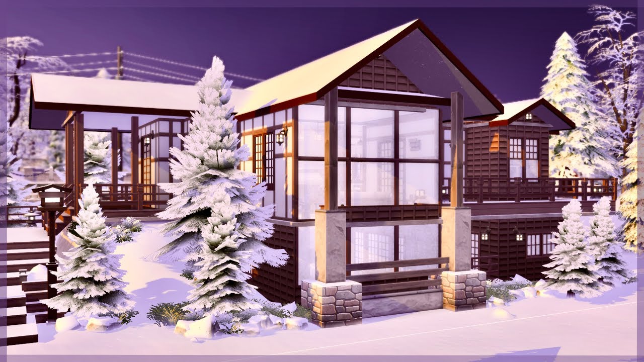 MOUNTAIN RETREAT 🏔️ The Sims 4 Snowy Escape 🏔️ Speed Build | No CC