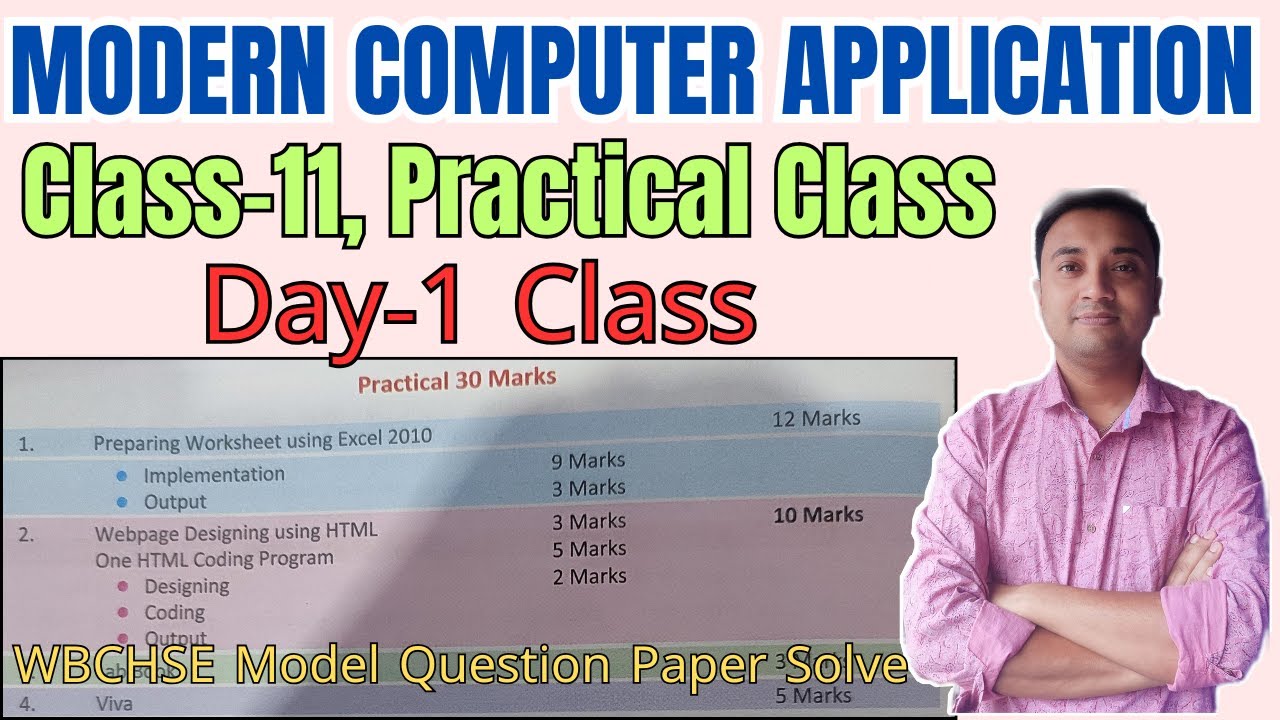 Day 1 Class 11 Practical | Computer Application | Semester 1 | Semester 2 | WBCHSE | COMA