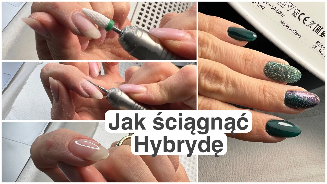 Jak ściągnąć  paznokcie hybrydowe- rodzaje frezów - hybryda krok po kroku