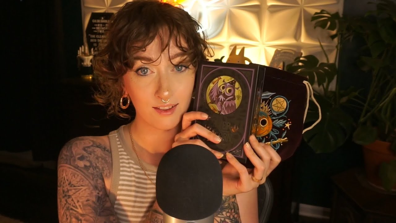 ASMR | 🐸 Super Cozy Tarot Deck Unboxing (Rambling Whispers, Card Tapping, Crinkles)