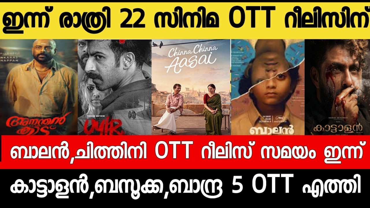 NEW OTT RELEASES MALAYALAM|BALAN,CHATTAMBI,BUDDHA,KATTALAN,BUDDHA OTT RELEASE|TONIGHT OTT RELEASE