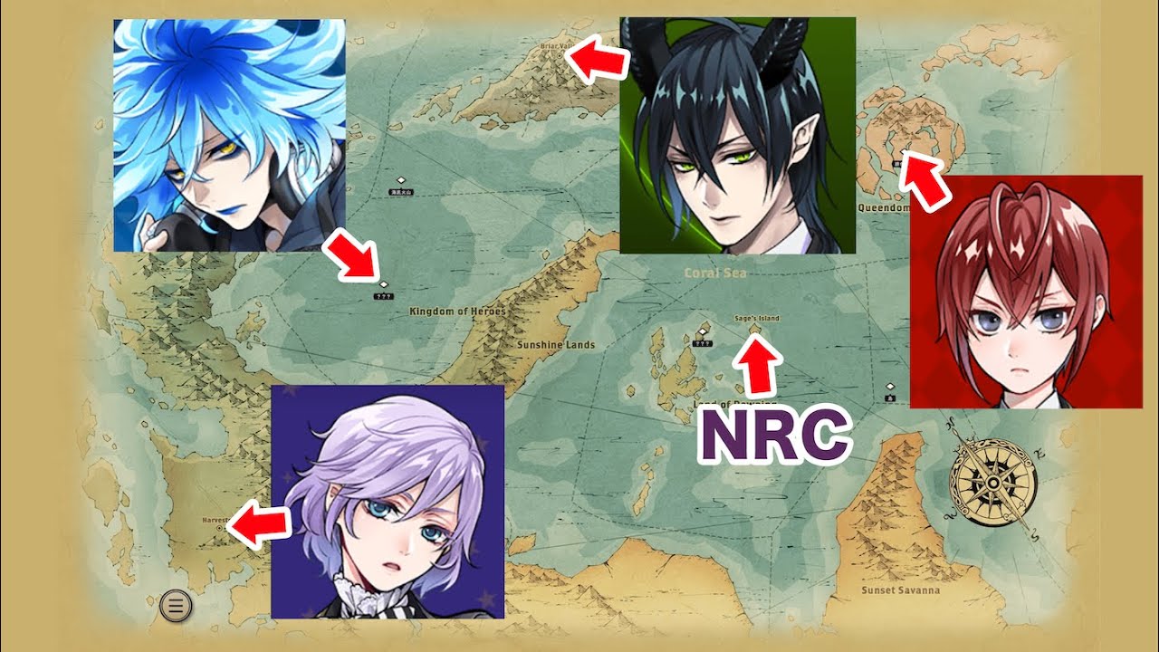 【#ツイステ】地図でキャラの出身地を見てみた【#TwistedWonderland】