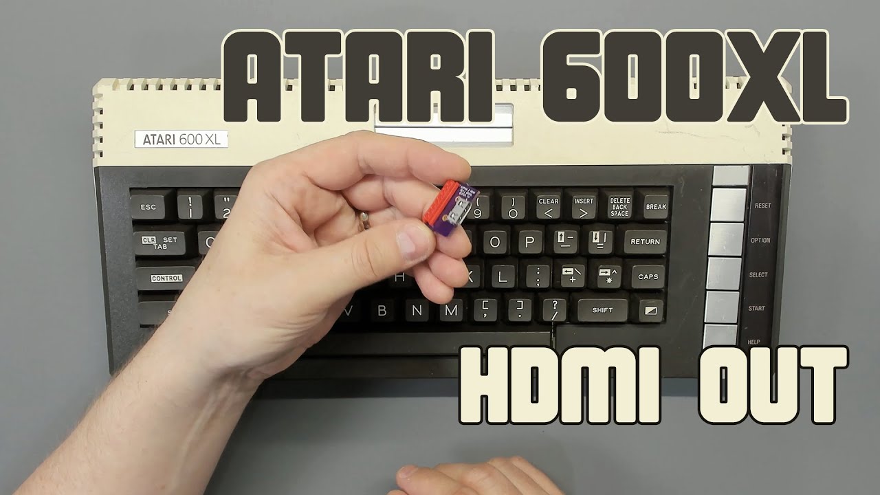 Atari 600XL with mini-HDMI video jack