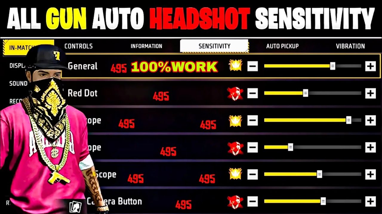 Free Fire 2025 Sensitivity Settings + Auto Headshot Trick | Best 1 Tap Headshot Settings