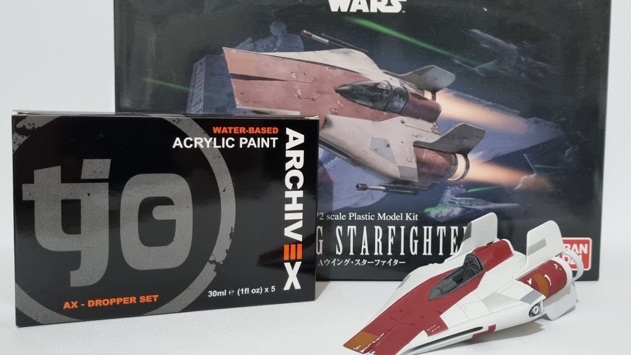 Archive-X Acrylic paint up, on the Bandai A wing. Pt.3