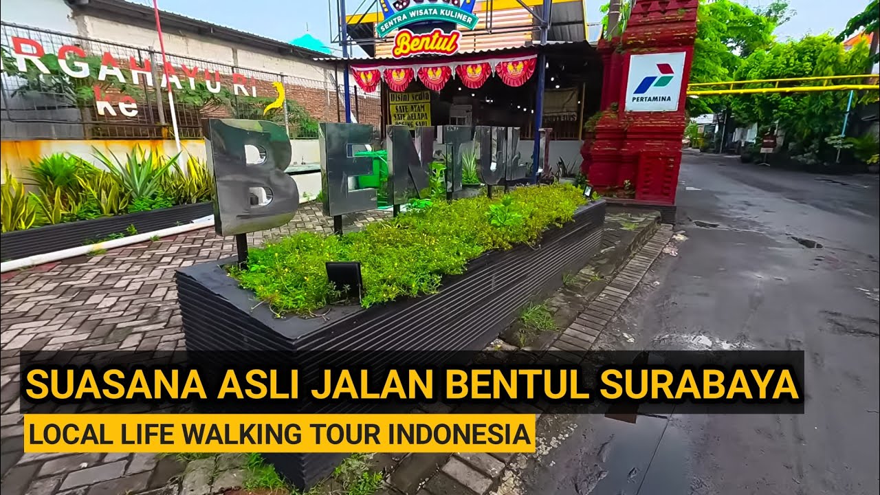 Menyusuri Jalan Bentul Surabaya | Kampung Kota, Olahraga Pagi & ASMR
