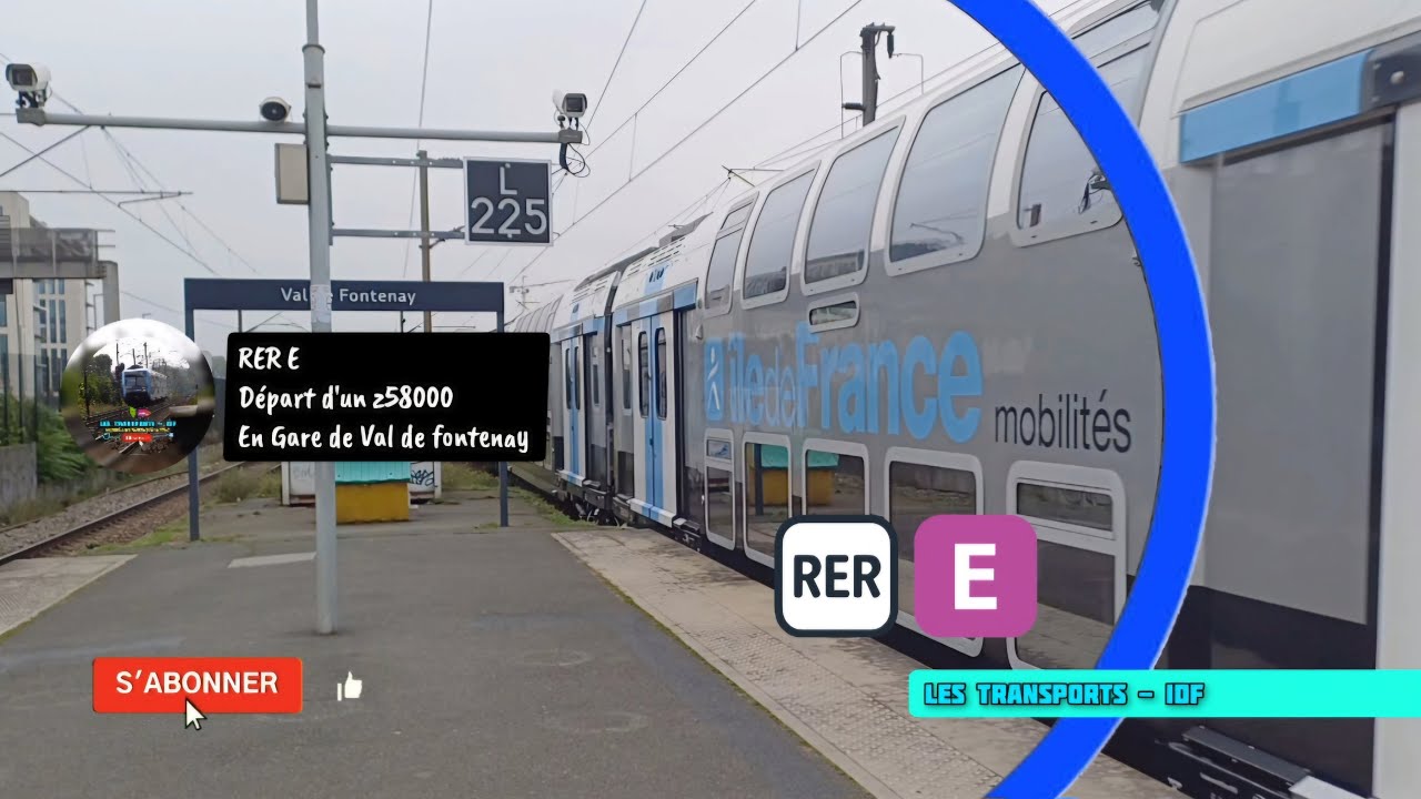 RER E - Départ d'un z58000 En Gare de Val de Fontenay