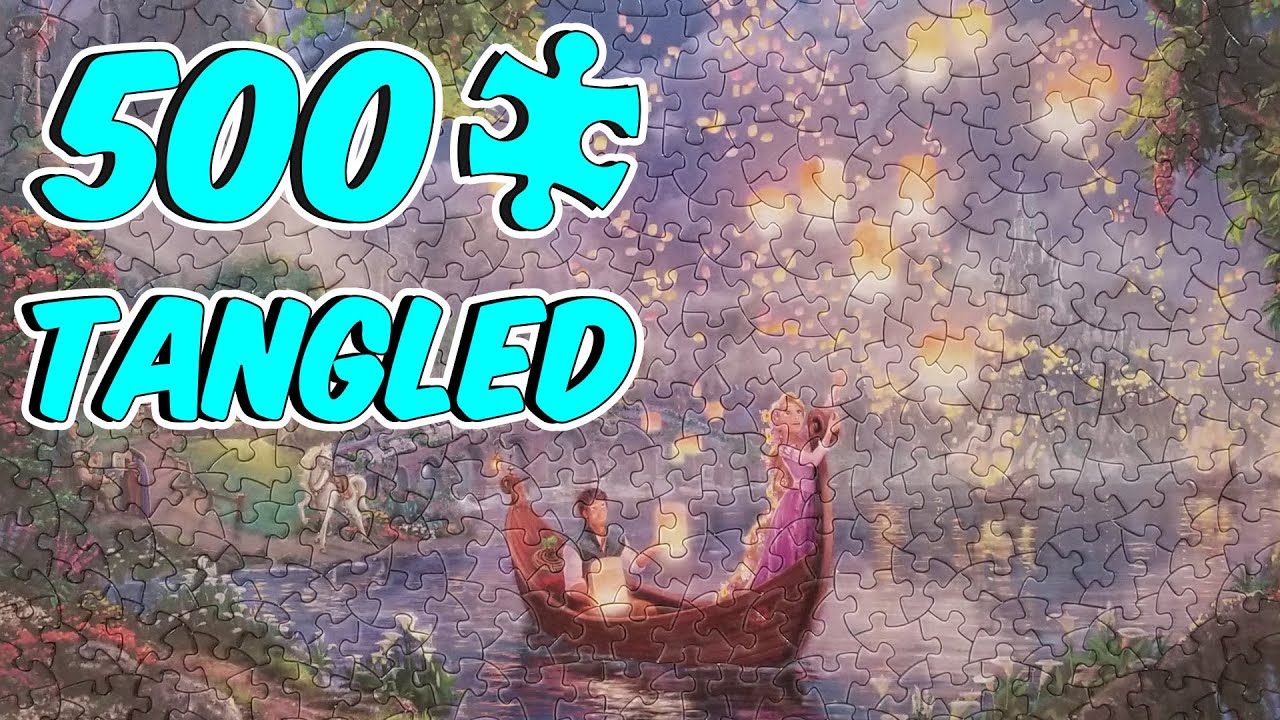 Jigsaw Puzzle TIME LAPSE - 500 Pieces -  Princess Rapunzel Tangled (Thomas Kinkade) [Disney | Ceaco]