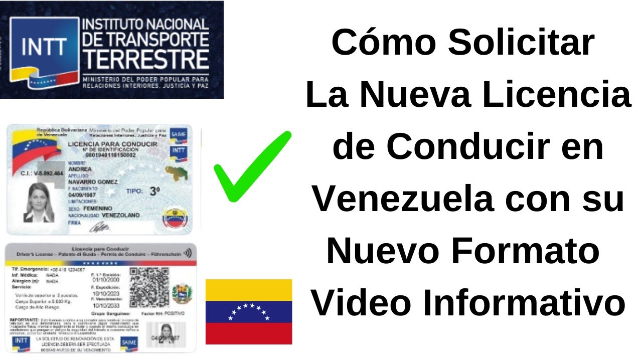Cómo Solicitar Licencia de Conducir Nuevo Formato Venezuela INTT. 2024. CARALBERZ. Video Informativo