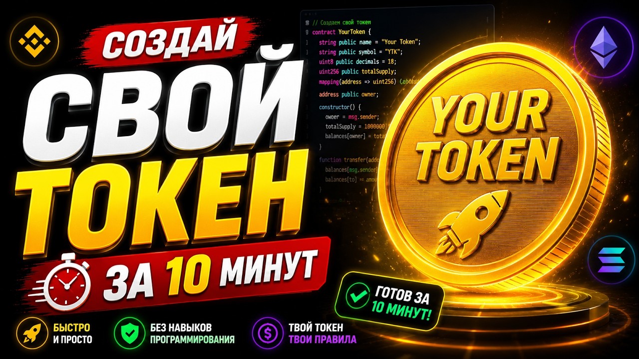 СОЗДАЕМ СВОЙ ТОКЕН ЗА 10 МИНУТ. БЕСПЛАТНО. ДЛЯ НАЧИНАЮЩИХ!