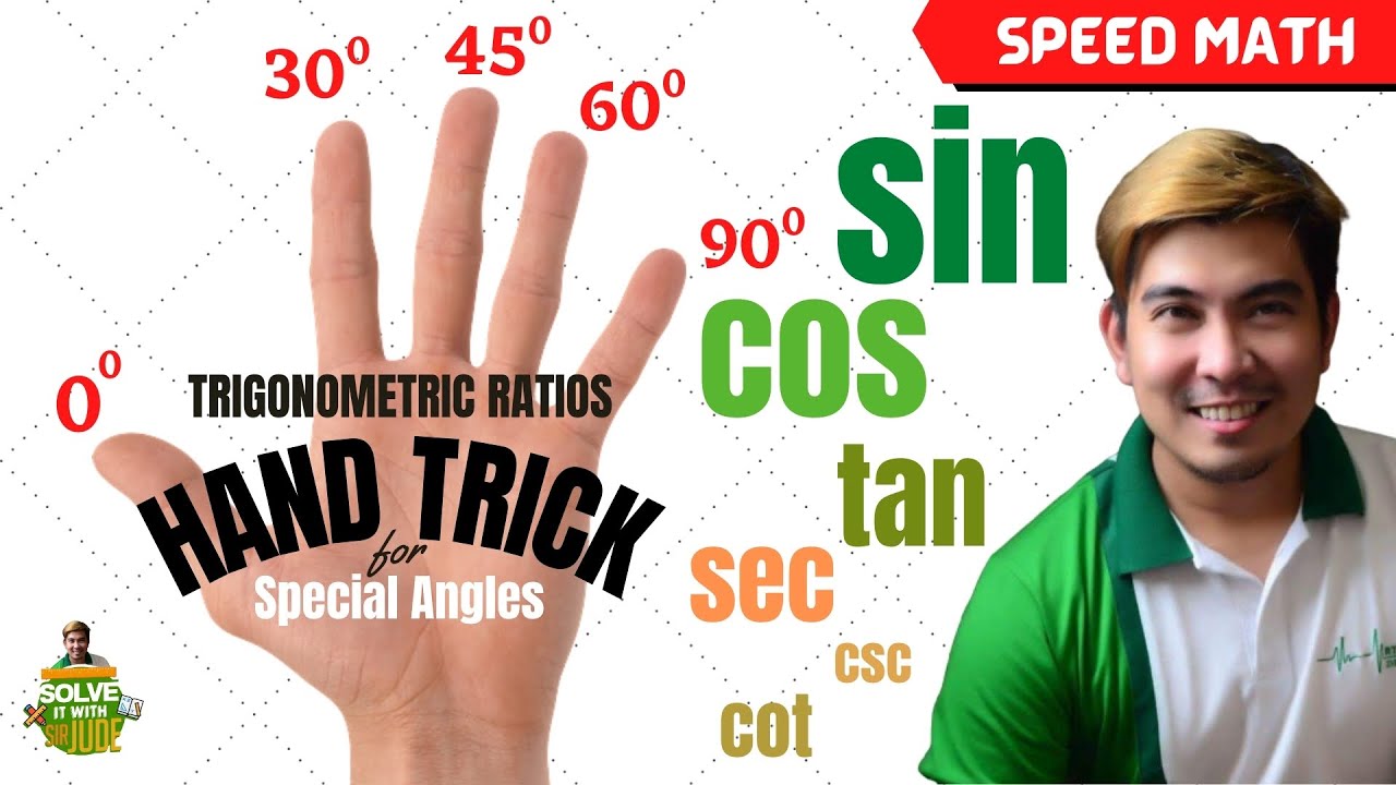 HAND TRICK | Trigonometric Ratios of Special Angles | MATH 9 | SHS MATH | TECHNIQUE SPECIAL ANGLES