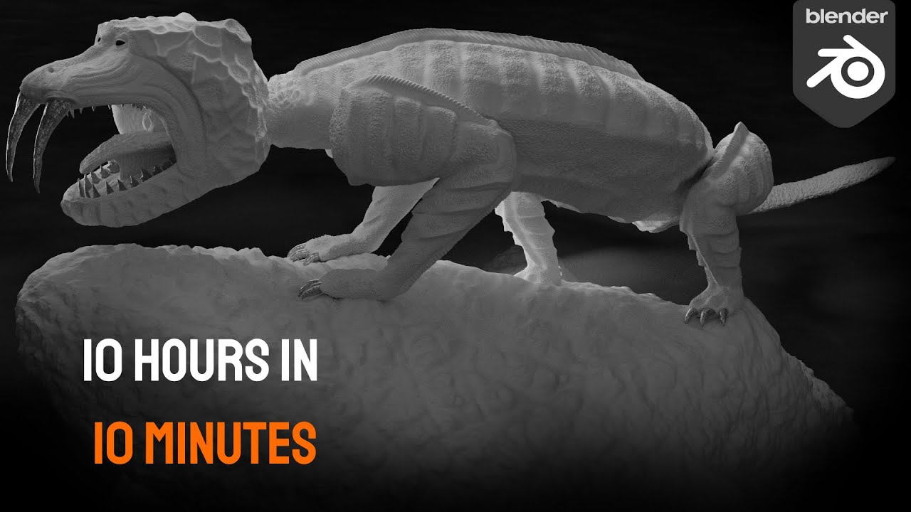 Sculpting a Saber-Toothed Tiger in 3D | Blender Timelapse