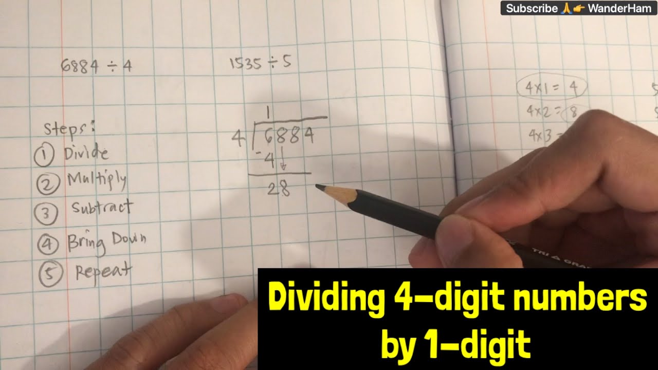 DIVIDING 4-DIGITS BY 1-DIGIT