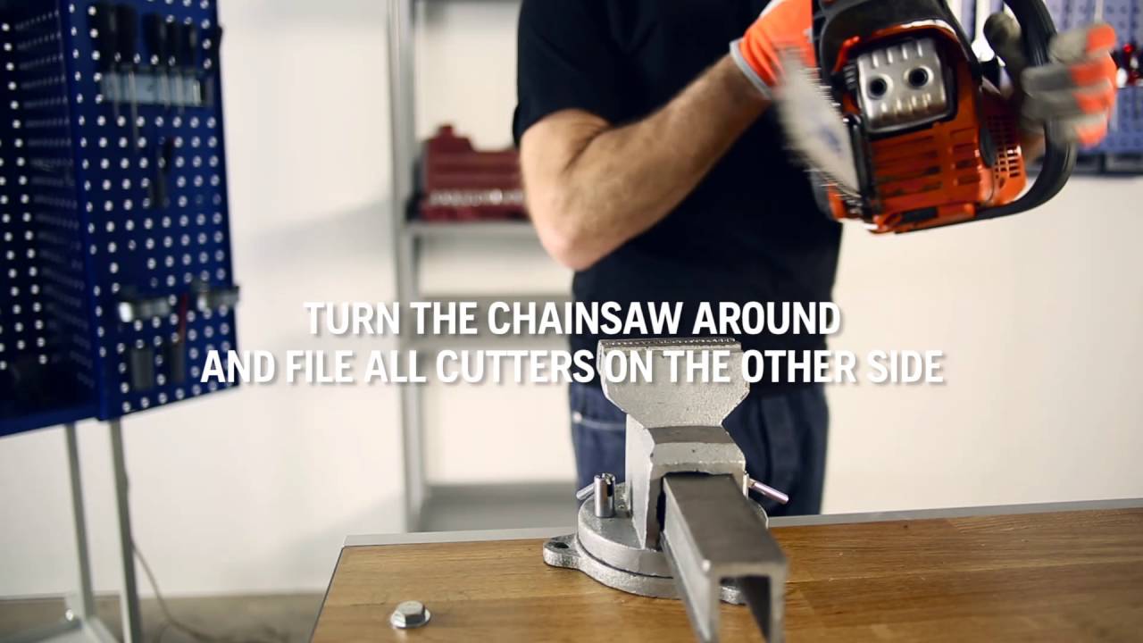 How to sharpen a chainsaw chain
