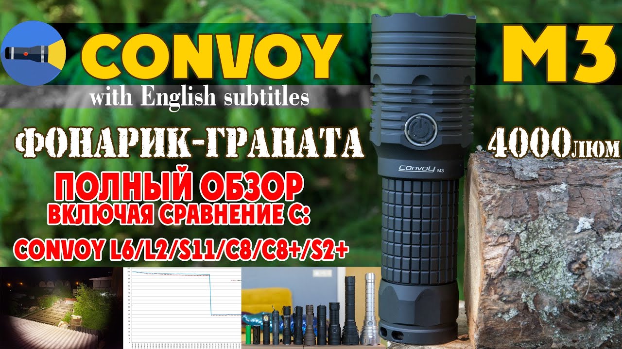 Реально мощный фонарик с алиэкспресс, который тебе по карману! Обзор Convoy M3 26650 xhp70.2