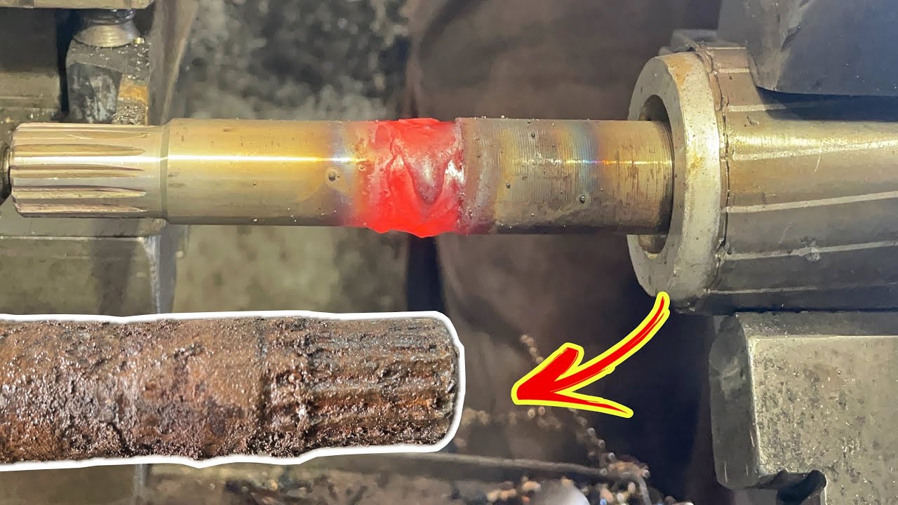 Repair a Broken Submersible Motor Rotor Shaft || Restoration of Broken Rotor Shaft in Local Workshop