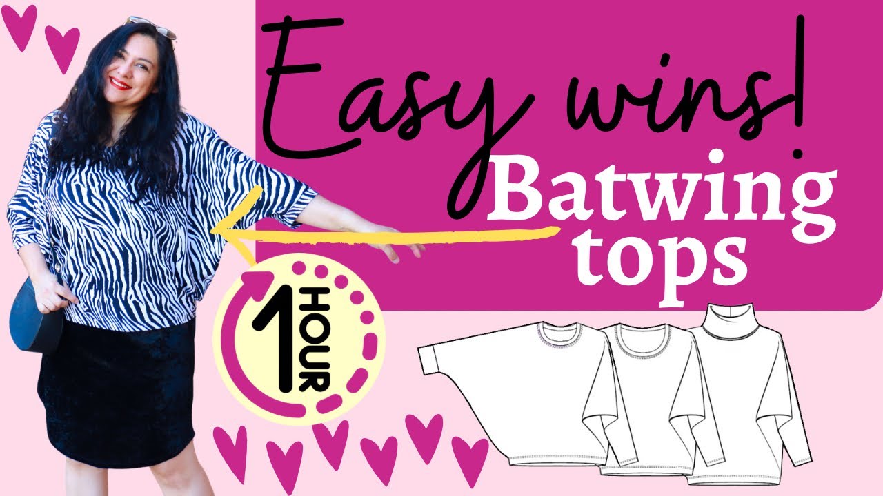 EASY WINS! Batwing knit tops: 5 SIMPLE STEPS. Chasing butterflies (Pattern Emporium). Fun styling!