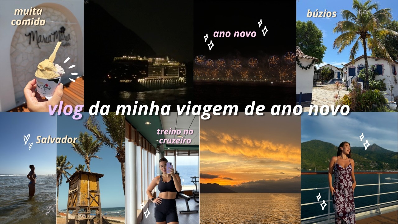 VLOG: Passei o Ano Novo em um Cruzeiro 🚢✨ MUITA comida + Treinei TODOS os dias (deu certo?)