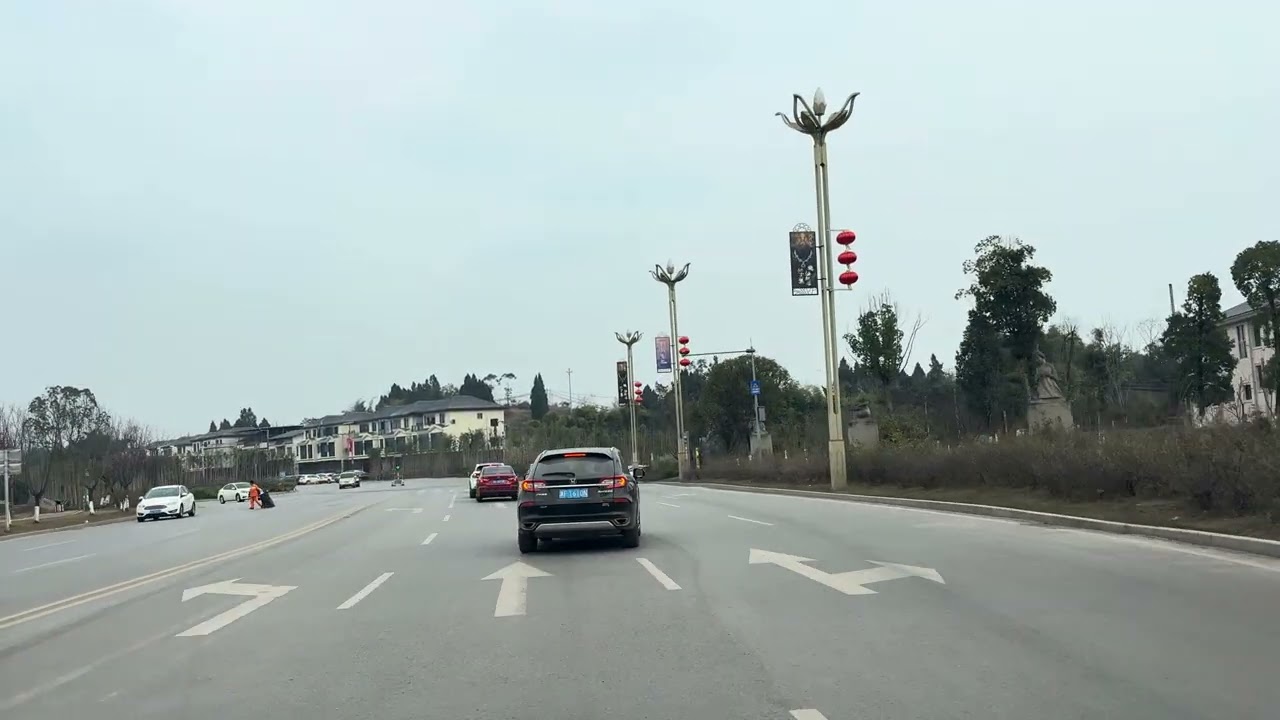 【4K HDR 60FPS】From Sanqu Town, Dazu District, Chongqing City to Dazu urban area