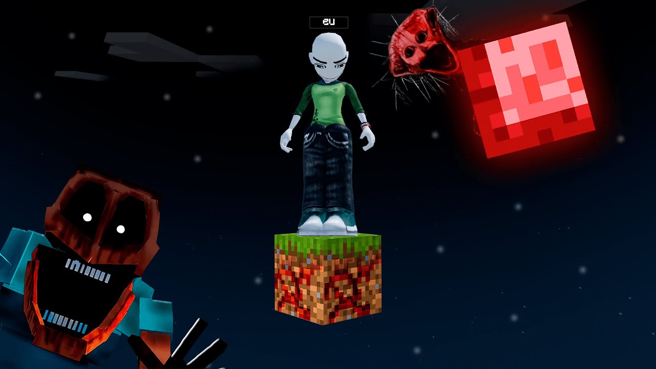 tentando nao gritar com MODS DE TERROR no minecraft de UM BLOCO SO (ai ki medo