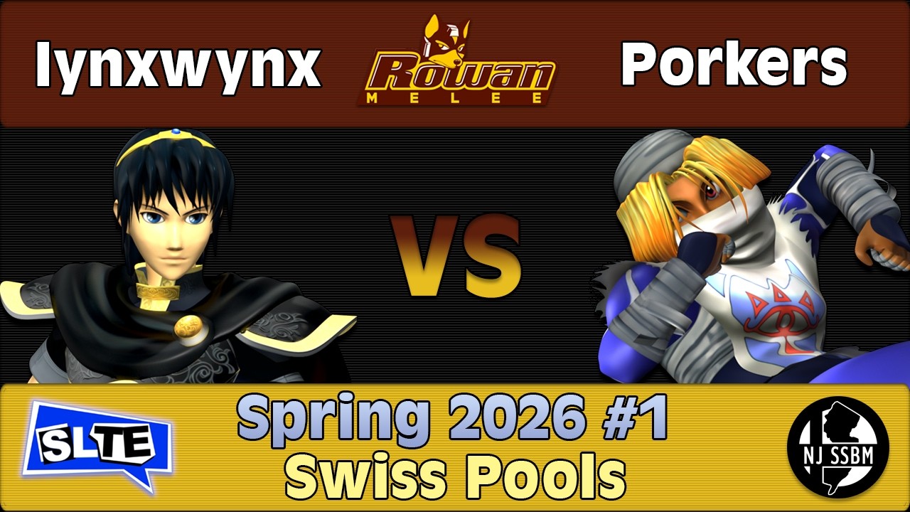 Rowan SSBM Spring 2026 #1: lynxwynx (Marth) Vs. Porkers (Sheik) - Swiss Pools