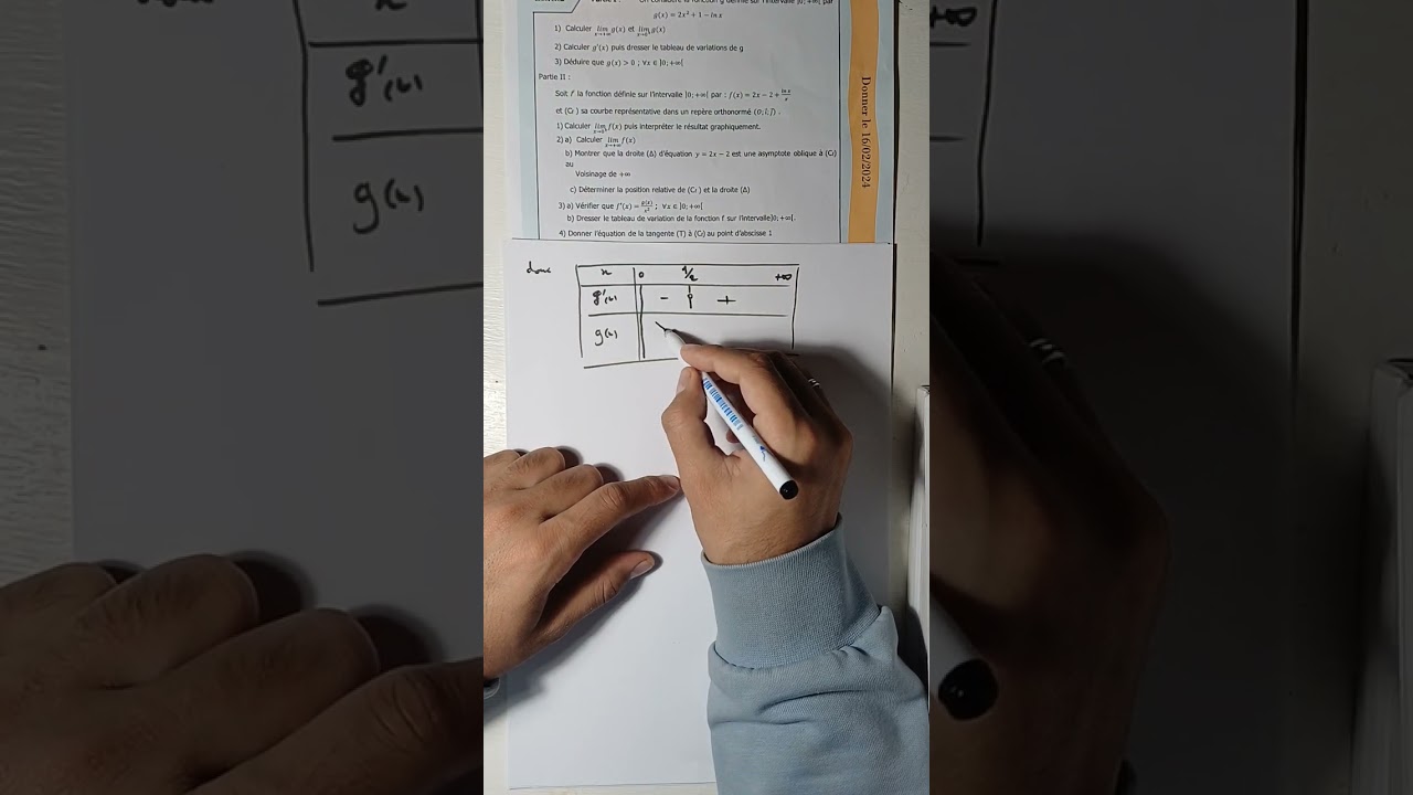devoir (suite, logarithme, et primitive) || ex2