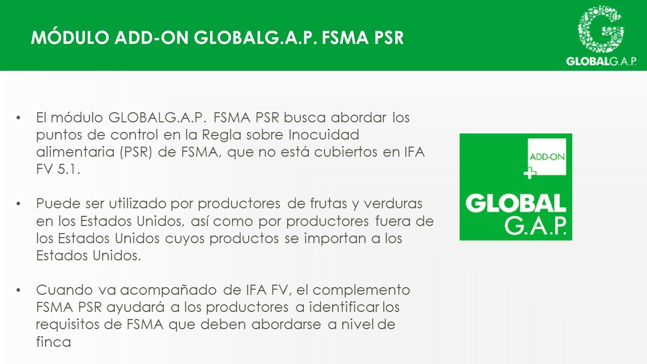 Webinar: Introducción al AddOn FSMA PSR | NSF International