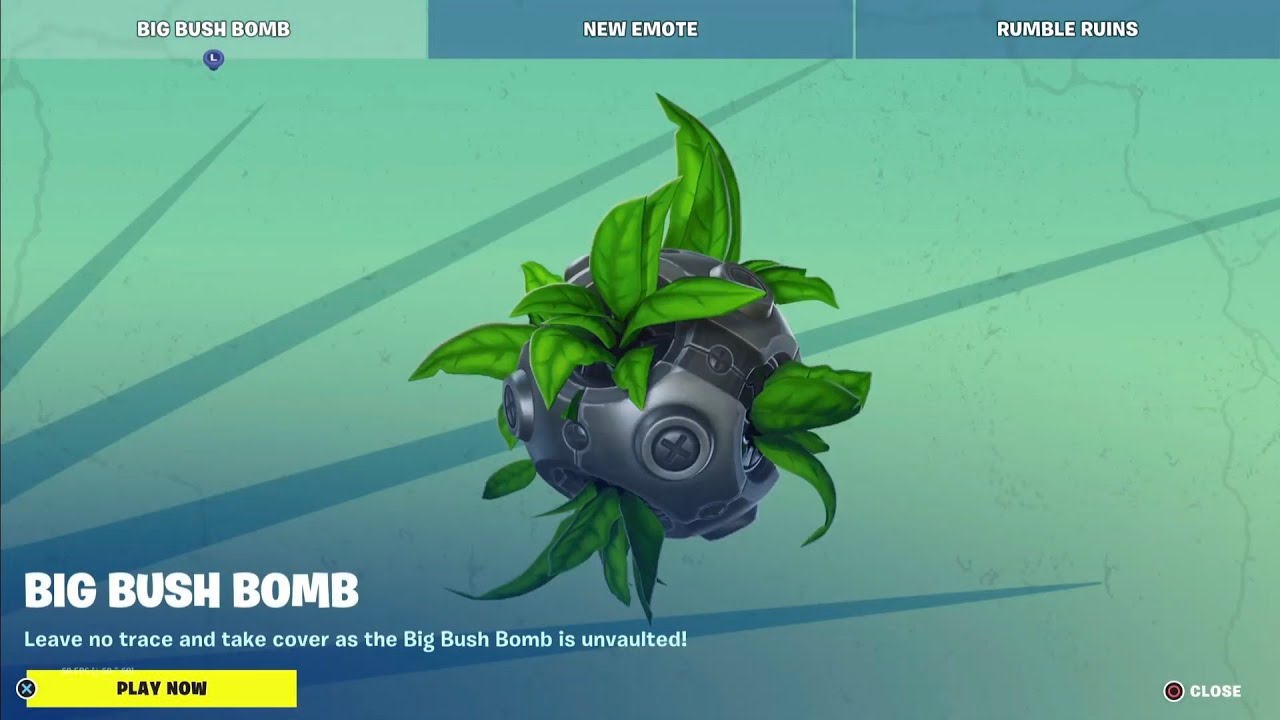 Big Bush Bomb Is Back, Playing Fortnite Season 4, With The Wife.